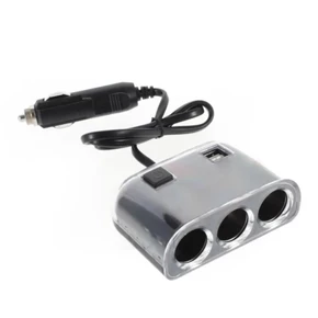 Разветвитель прикуривателя в авто OLESSON 1505 (3 гнезда + 2 USB)